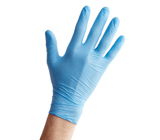 Blue P/Free Disposable Nitrile 4 Mil Thick Textured Exam Gloves 100/PC