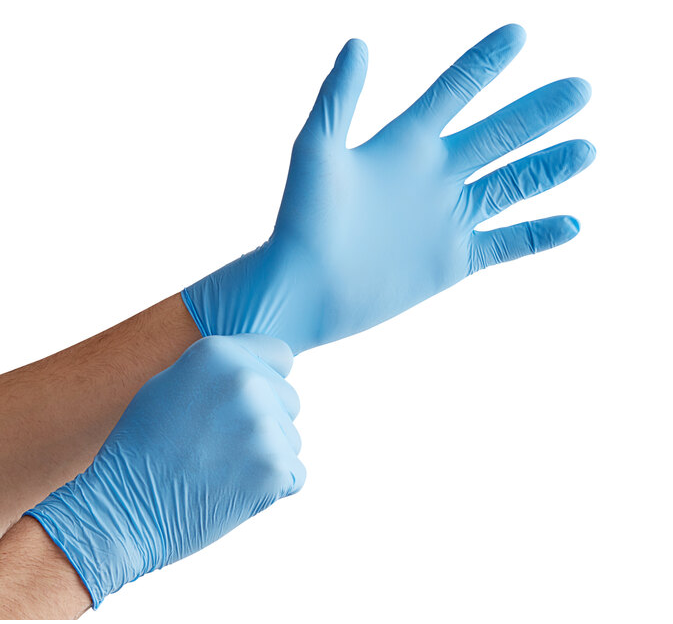 Blue P/Free Disposable Nitrile 4 Mil Thick Textured Exam Gloves 100/PC