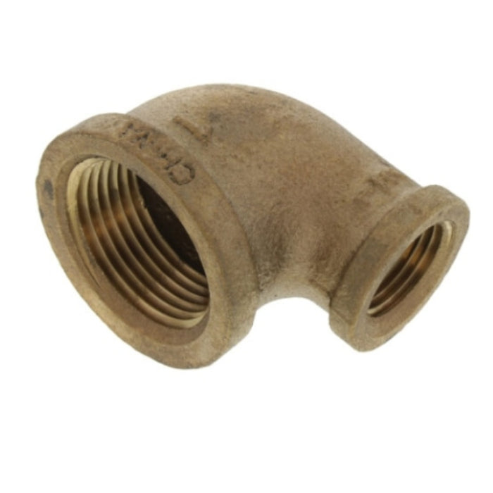 1" Base 90° Reducing Brass Elbow (Lead Free)