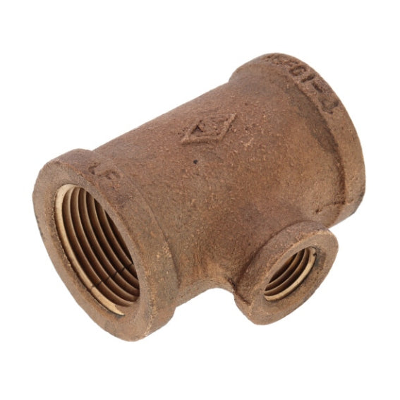 3/4" x 3/4" Reducing Brass Tee (Lead Free)