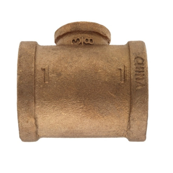 1" x 1" Reducing Brass Tee (Lead Free)