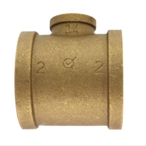 2" x 2" Reducing Brass Tee (Lead Free)