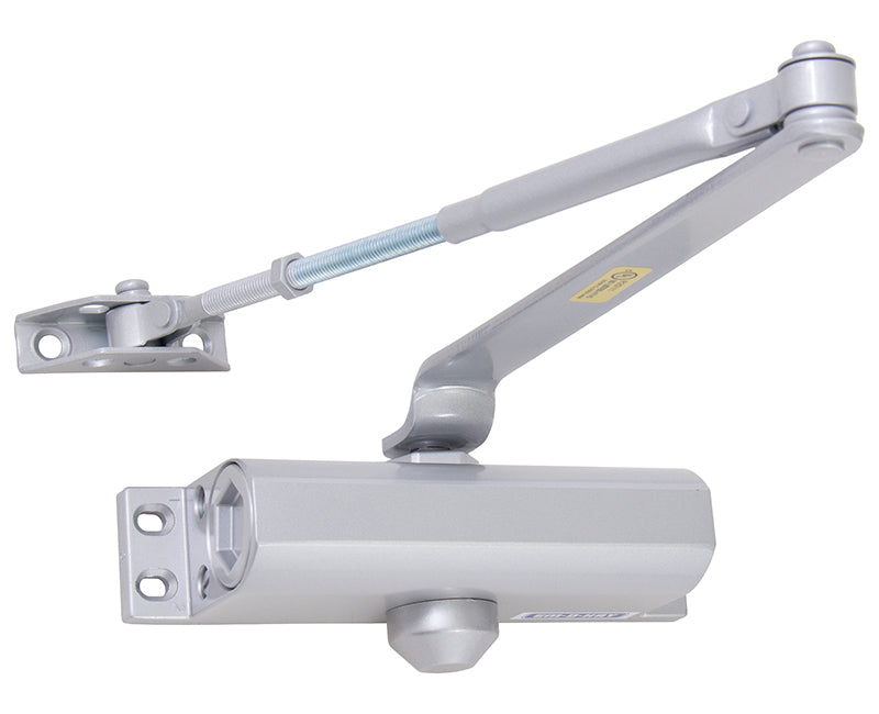 Door Closer With Dual Valve Aluminum - Silver