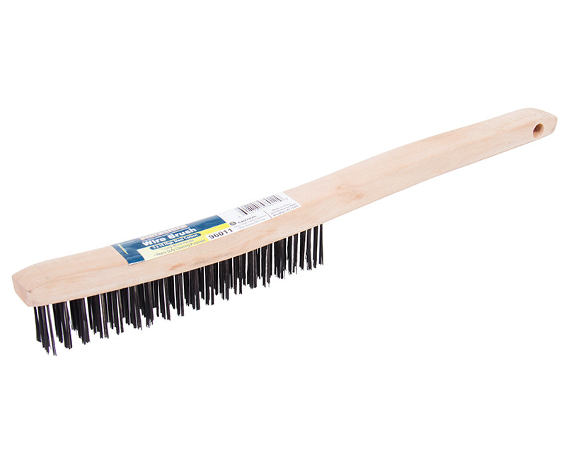 3 x19 Wire Brush With Long Wood Handle