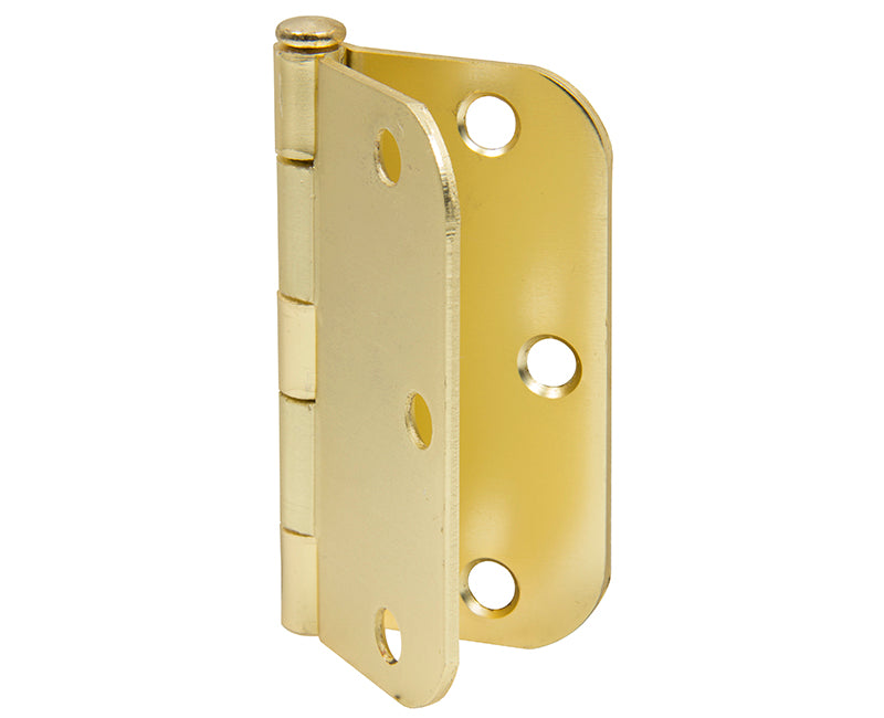 Butt Hinge With 5/8" Radius - Brass Plated