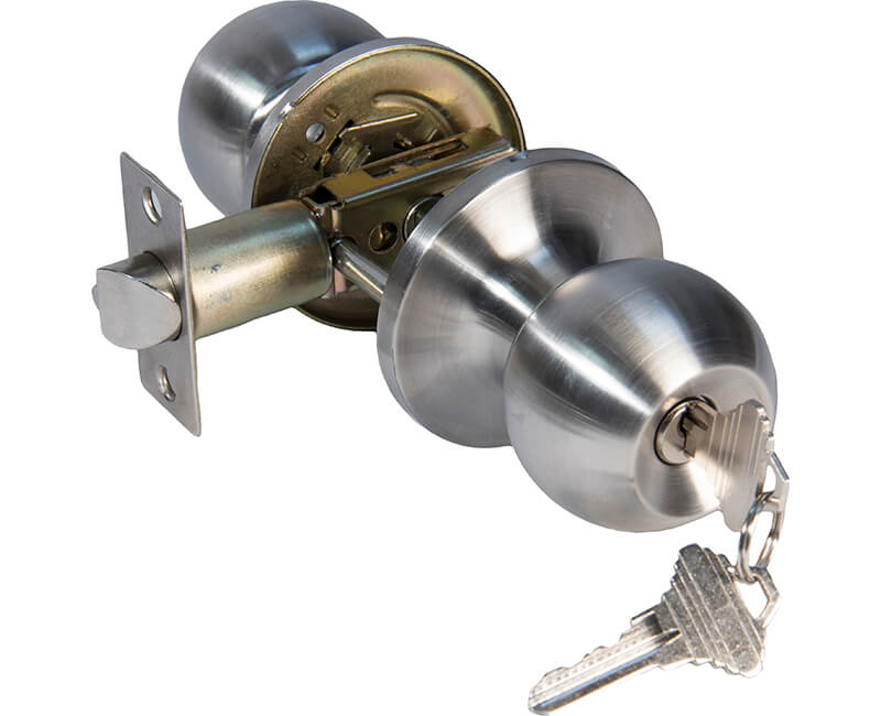 Builder's Grade Ball Style Lockset KA3 Entry Boxed - US3